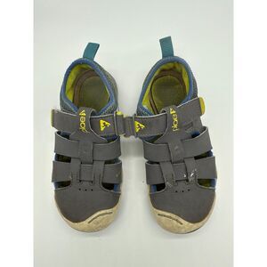 Plae Sam Sandals Barefoot Toddler 12 Gray Blue